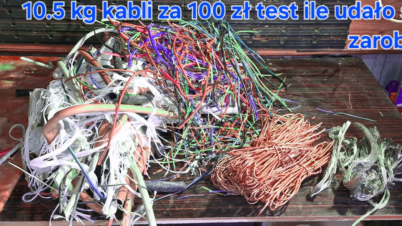 Wielki test 10.5 kg kabli kupionych za 100 zł ile będzie miedzi #test