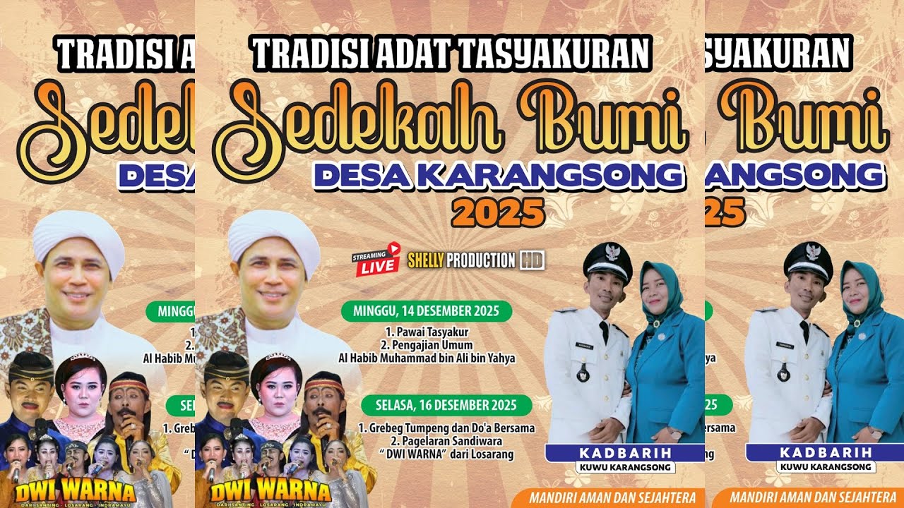 🔴 [LIVE] PAWAI ARAK - ARAKAN || SEDEKAH BUMI DESA KARANGSONG 2025 - INDRAMAYU || 14 DES 2025