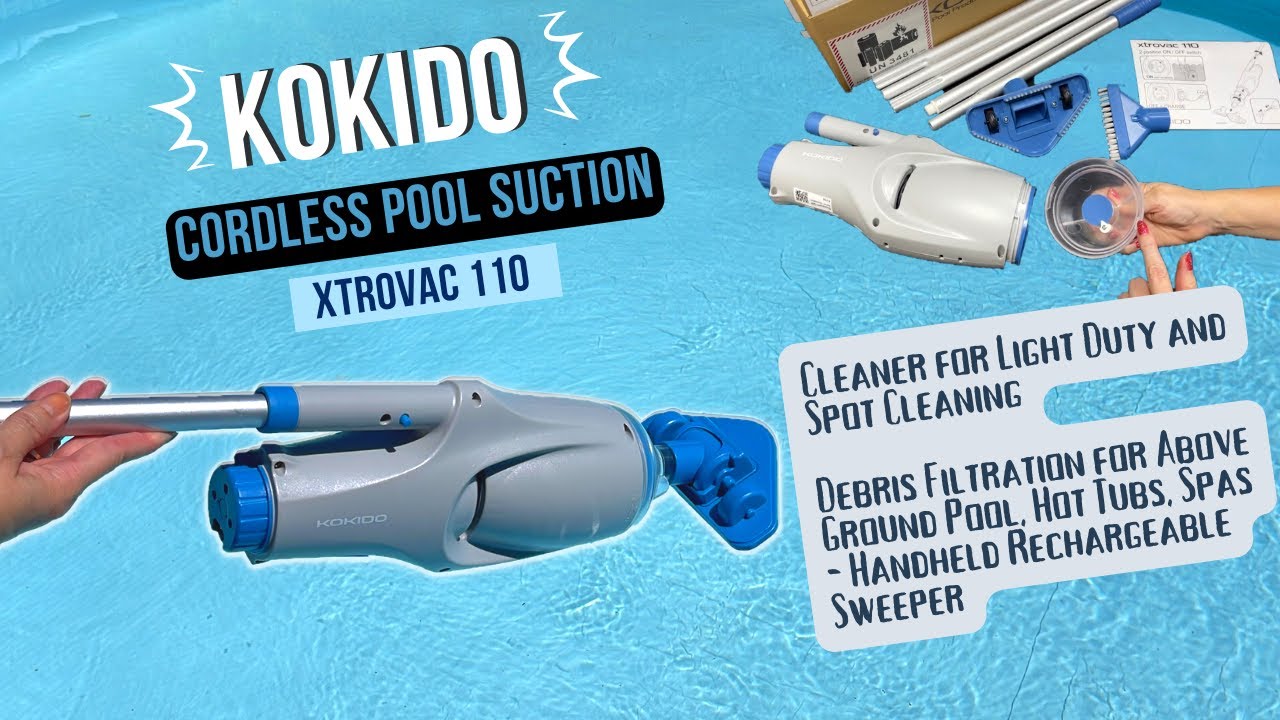 Kokido XtroVac 110  Light Duty Rechargeable Above Ground Swimming Pool and Spa Vacuum