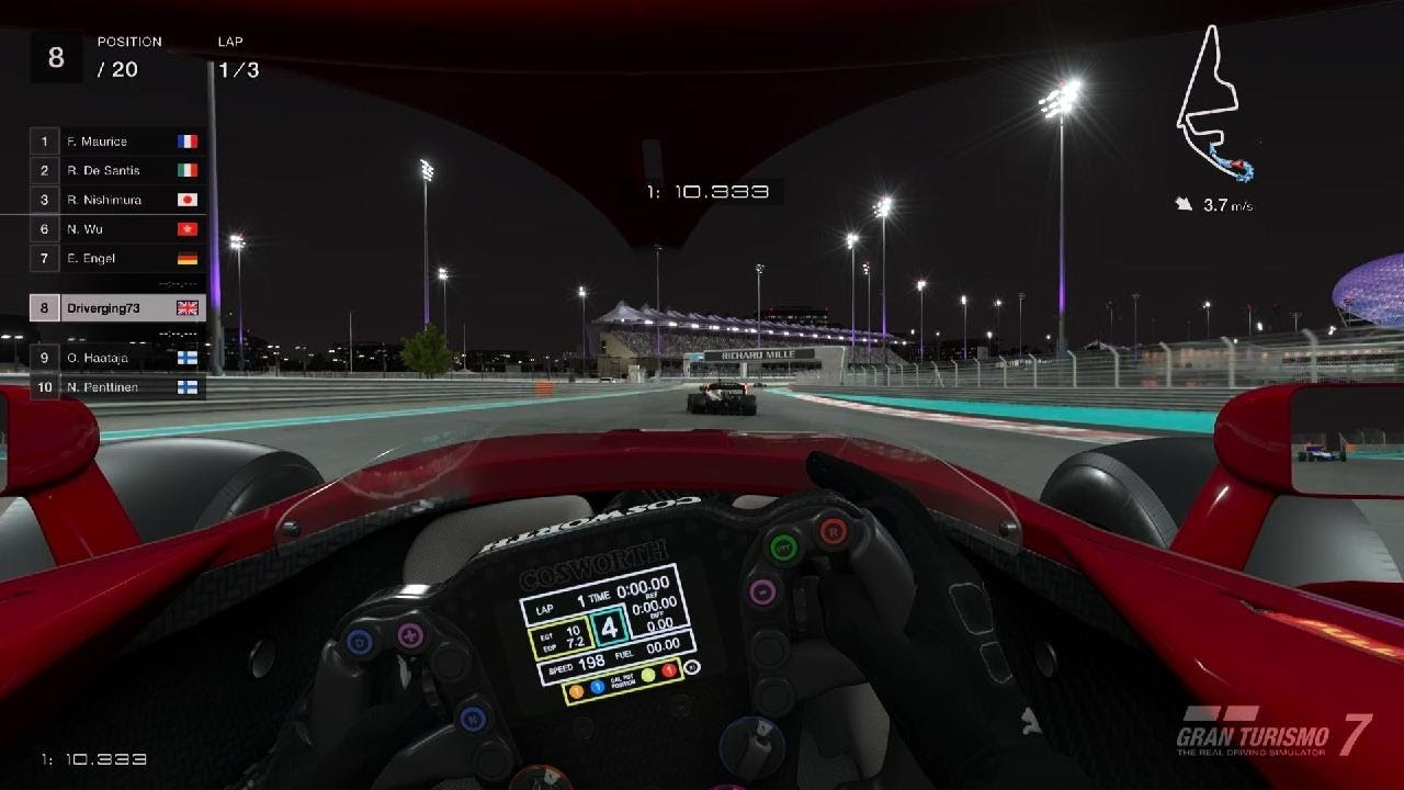 F1 3 lap race .