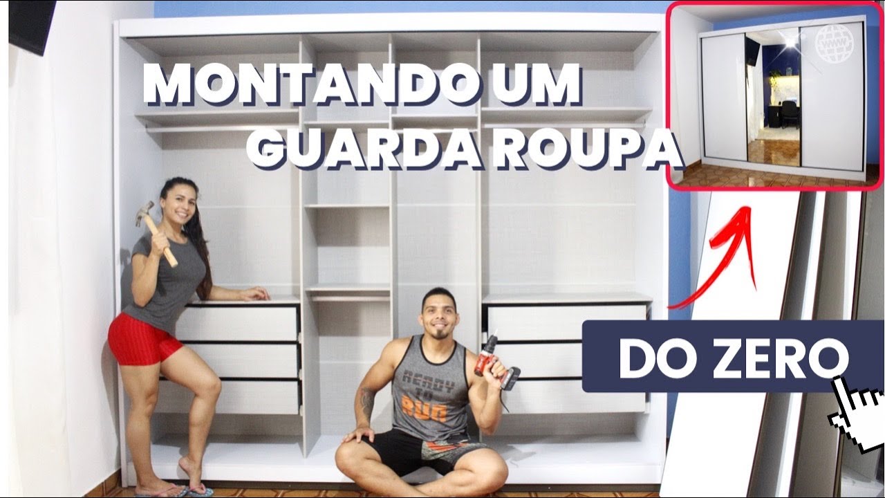 Montamos um Guarda Roupa GRANDE do Zero.