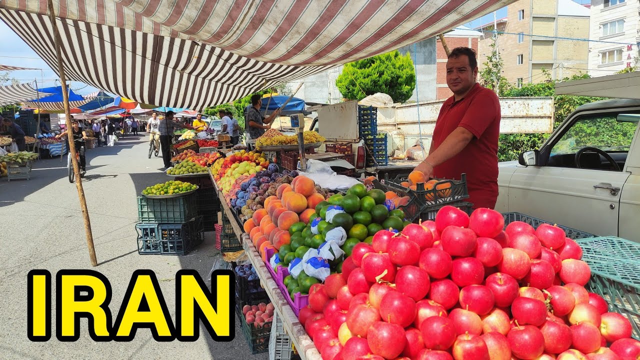 Talesh farmers market in  Iran.iranian Local market.