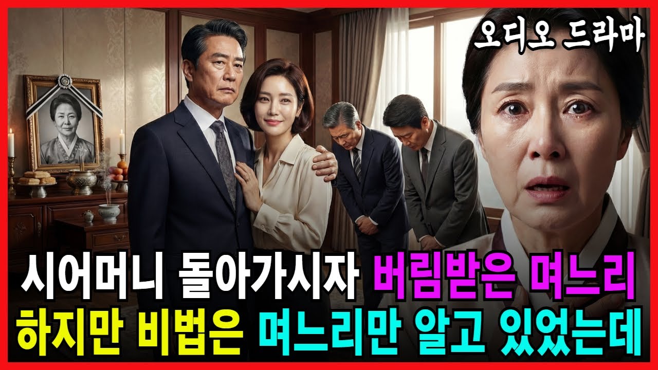 시어머니 돌아가시자마자 바람핀 남편과 버림받은 며느리 그런데 비법은 며느리만 알고있었는데.... [ 오디오드라마 가족사연 시어머니 실제사연 노후사연 ]