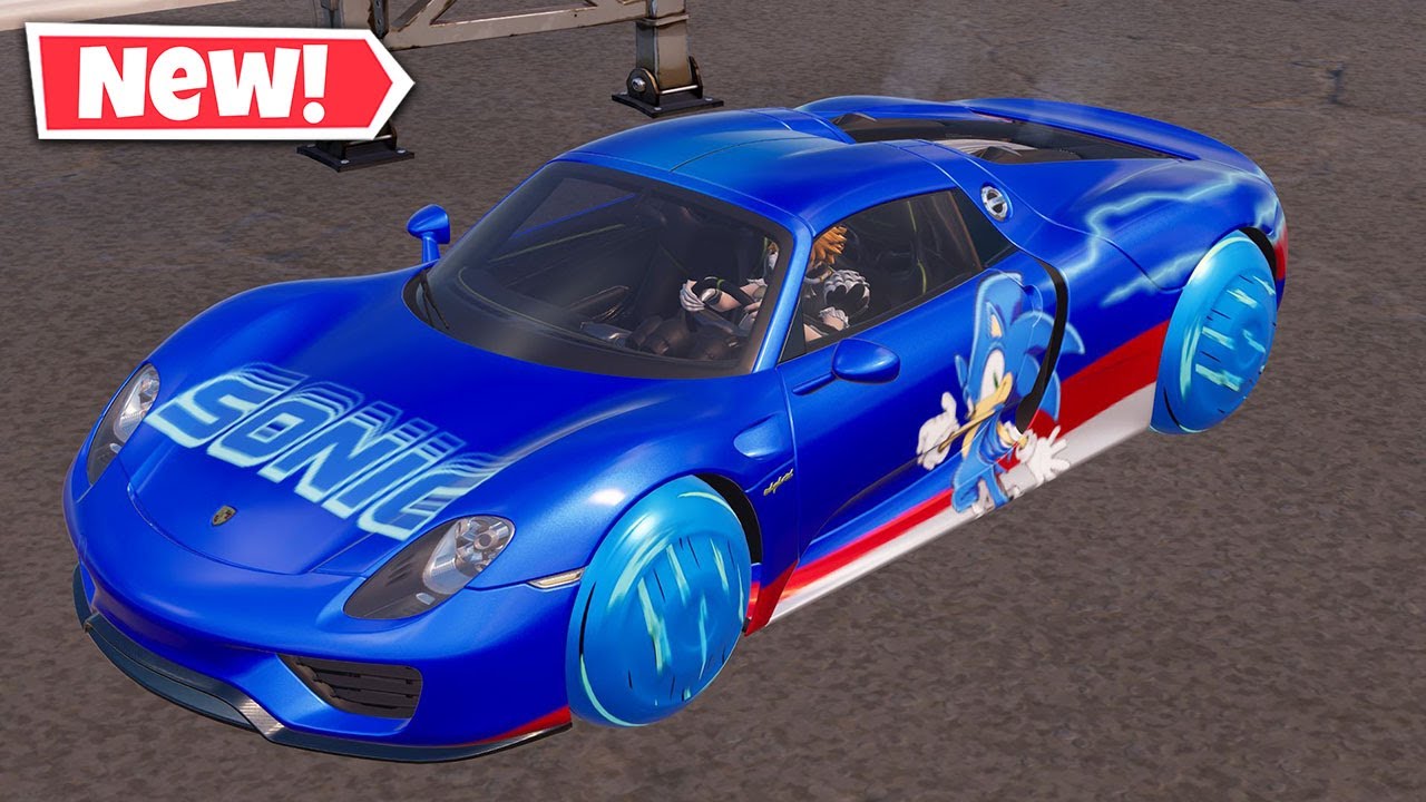 НОВЫЙ ИГРОВОЙ ИГРОВОЙ ПРОЦЕСС С PORSCHE 918 SPYDER И SONIC THE HEDGEHOG В Fortnite!