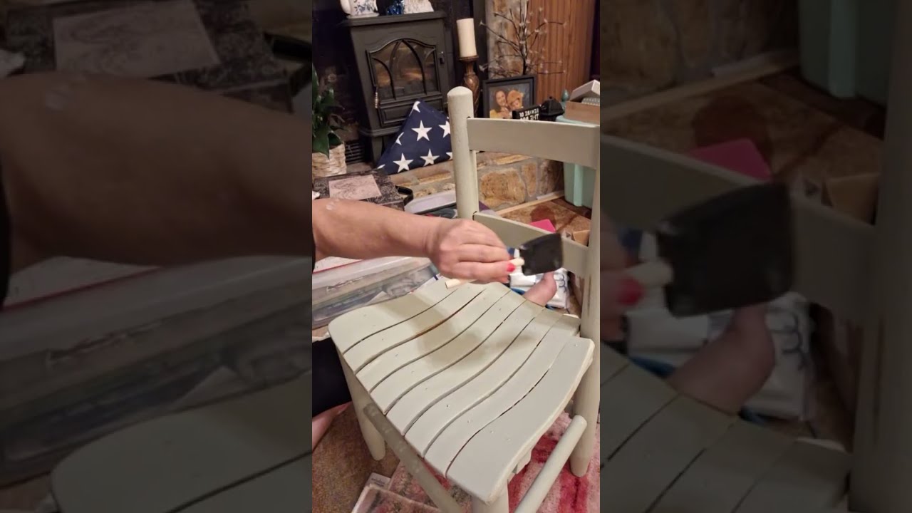 Part 2  distressing to finish the little chair