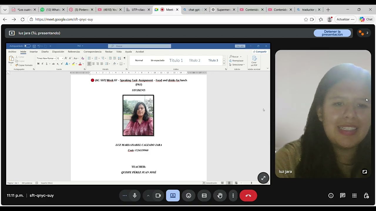 🔴 (AC-S07) Week 07 – Speaking Task: Assignment – Food and drinks for lunch (PA7)