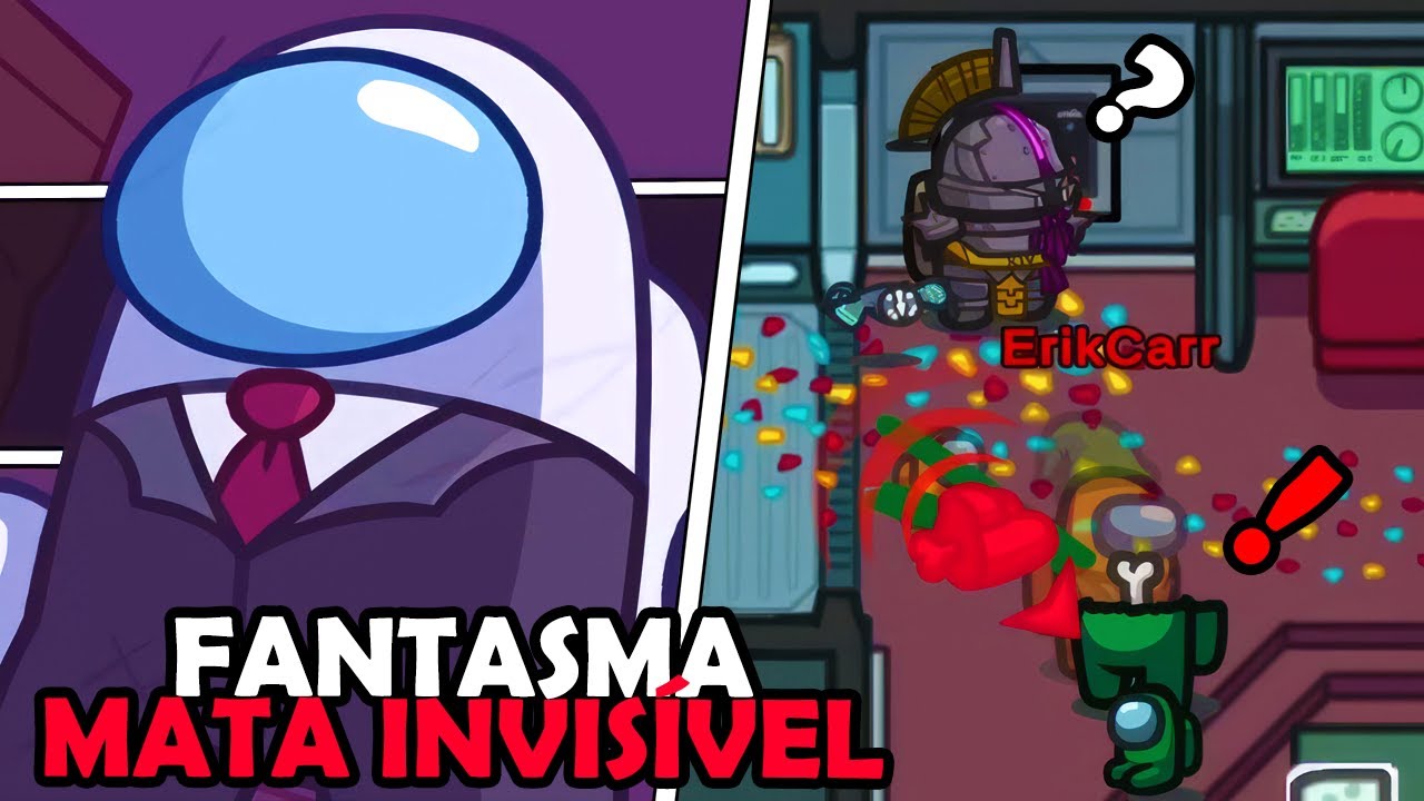 VIREI o FANTASMA IMPOSTOR e POSSO MATAR INVISÍVEL no Among Us (NOVA FUNÇÃO PHANTOM)