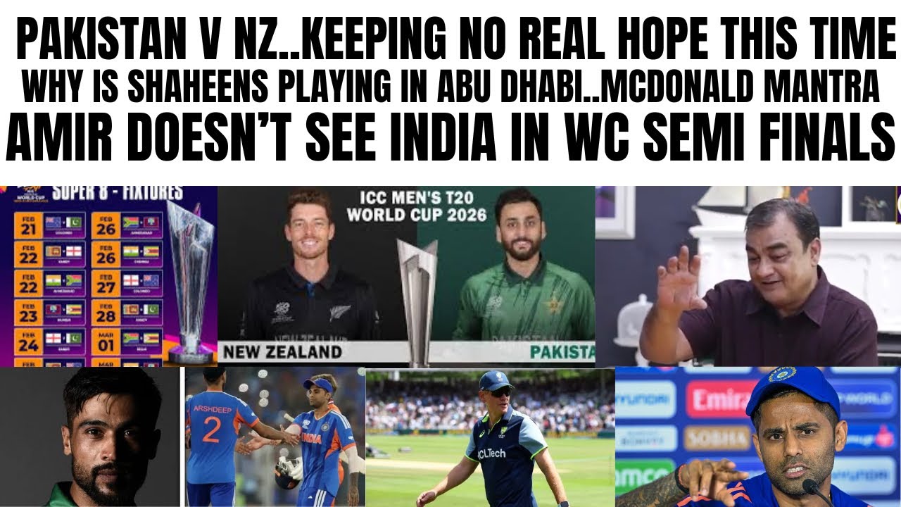 AMIR DOESN’T SEE INDIA IN WC SEMIS…PAKISTAN V NZ NO REAL HOPE THIS TIME..MACDONALD K MANTRA