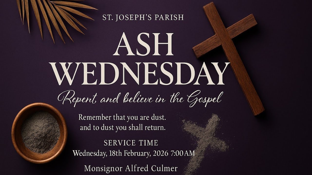 Ash Wednesday  | 18th February, 2026 | 7 AM Mass