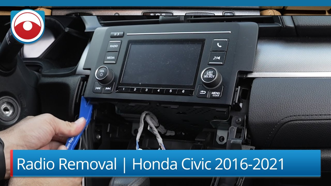 Снятие магнитолы Honda Civic 2016-2021