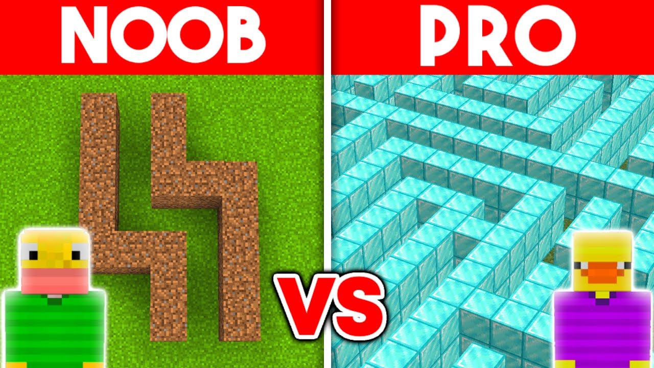 NOOB vs PRO: SAFEST SECURITY TUNNEL BUILD CHALLENGE (Minecraft)