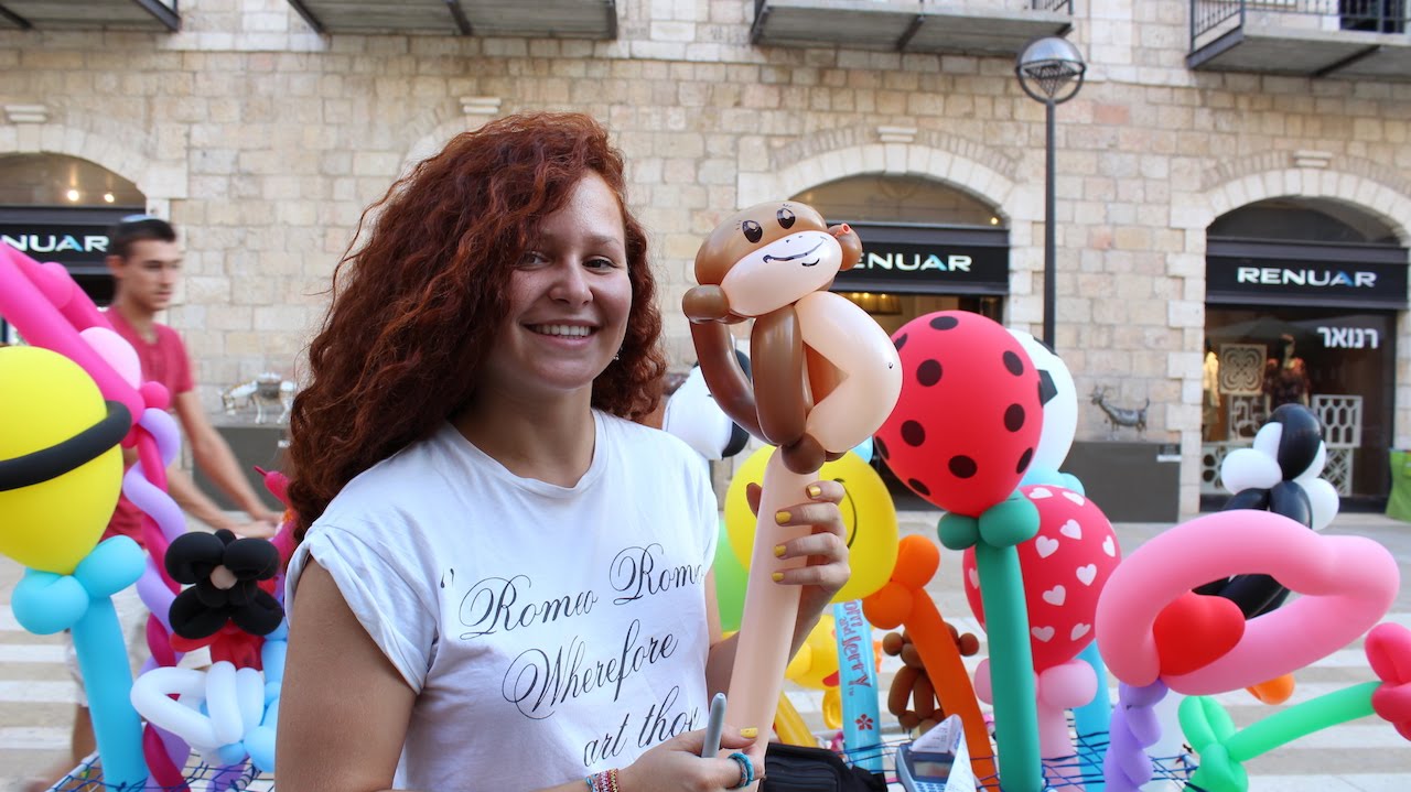 DIY קוף מבלונים 260 - balloon monkey tutorial