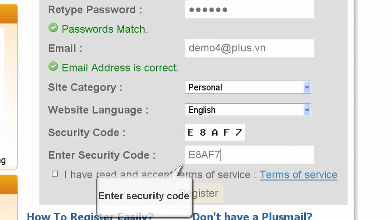 Tutorial Registration - MYPLUS.ORG - Free Webspace and Free Web Hosting Services