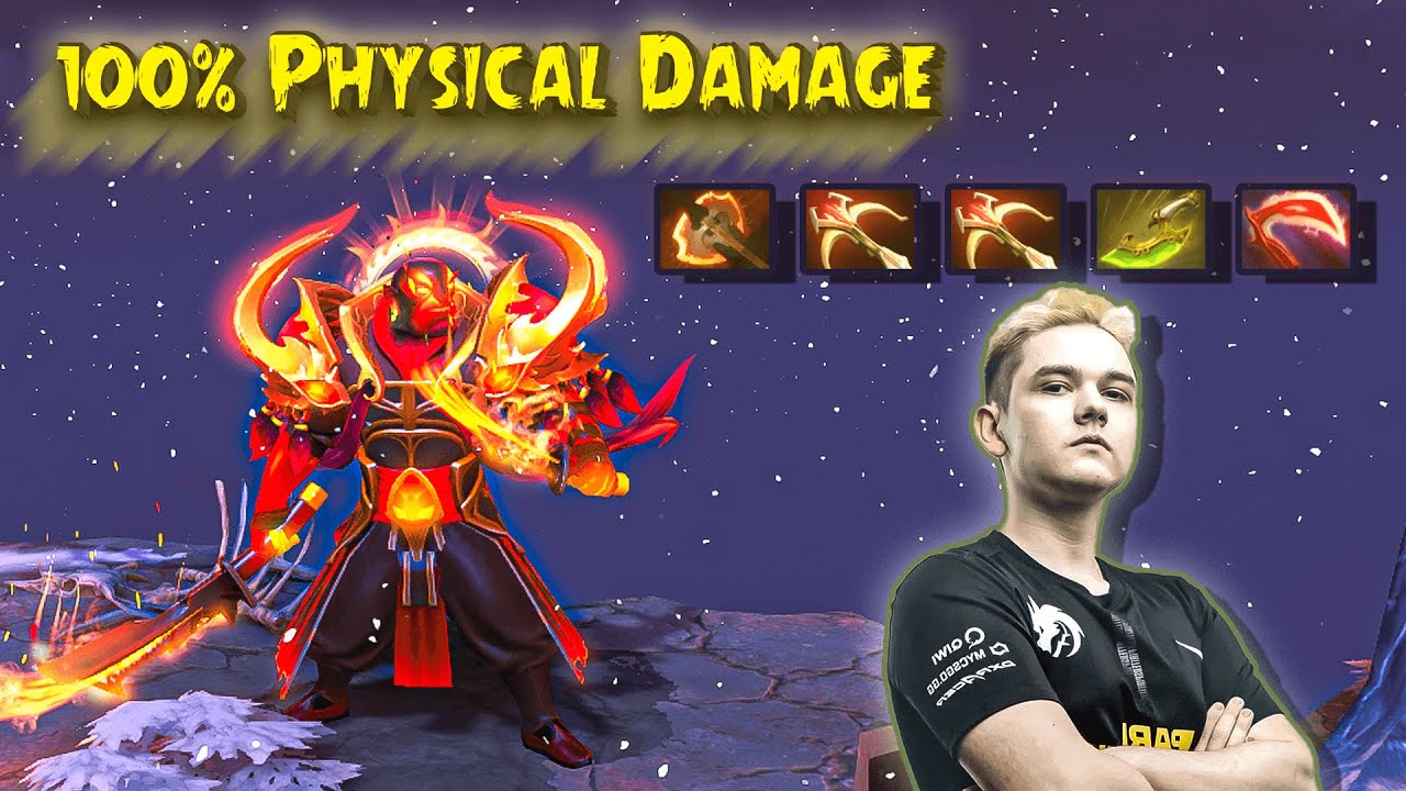 Yatoro Ember Spirit Full Physical Damage BattleFury Build | Dota 2 Reels | 7.32d