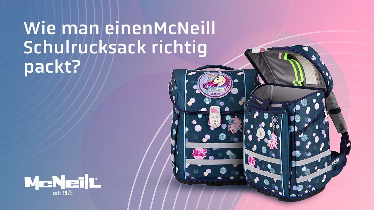 Wie man einen McNeill Schulrucksack richtig packt