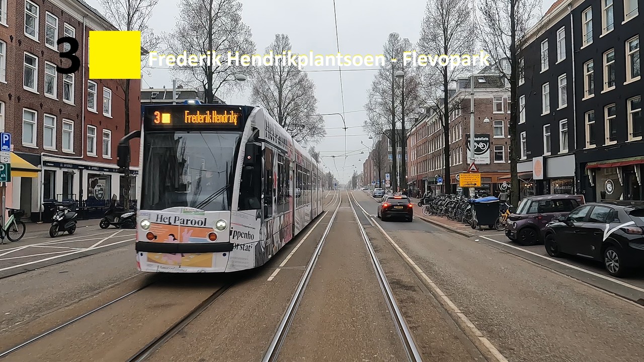 GVB Amsterdam Tramlijn 3 Frederik Hendrikplantsoen - Flevopark | 13G | maart 2026 Afscheidritvideo