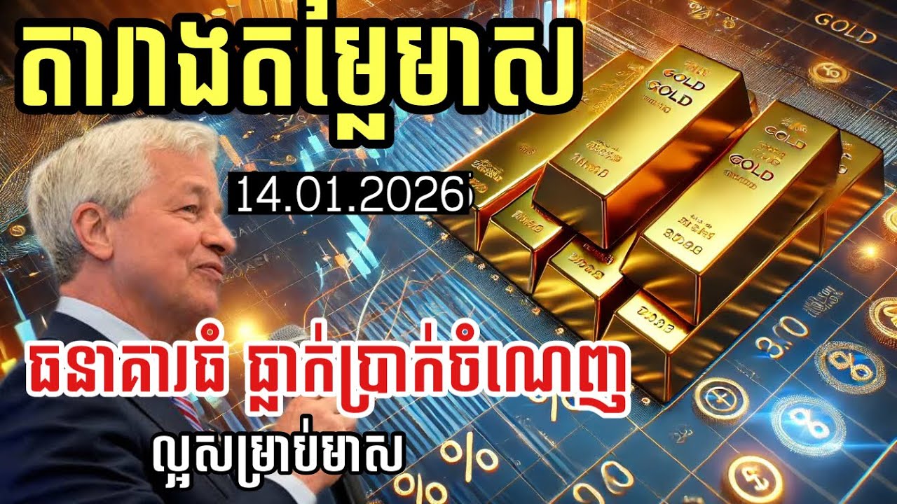 តារាងតម្លៃមាស 14.01.2026| ធនាគារធំ ធ្លាក់ប្រាក់ចំណេញ | Gold today