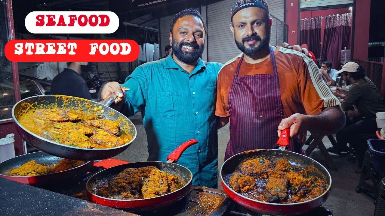 പുന്നാര മീനും പപ്പൻസും! Calicut's INSANE Seafood - The BEST Seafood Street Food in Kerala?