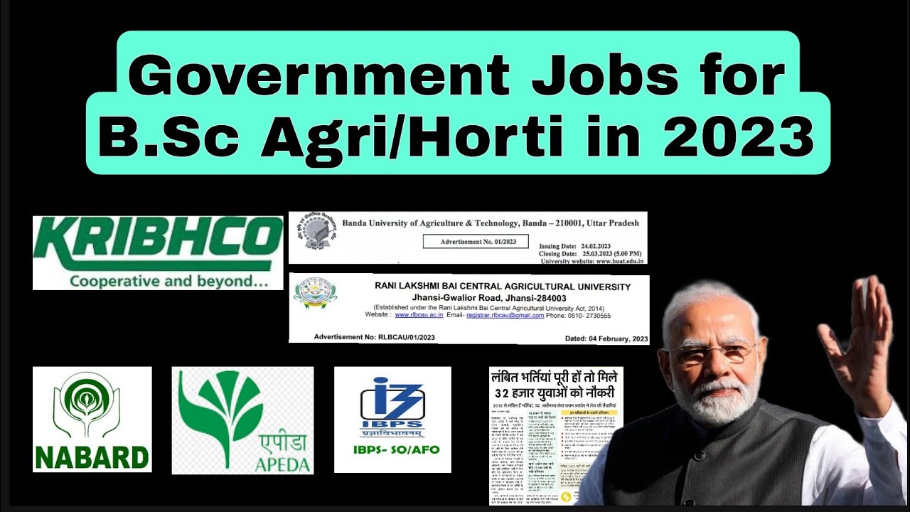 Government JOBS for BSc Agriculture in 2023 | Jobs after bsc agriculture and allied in 2023