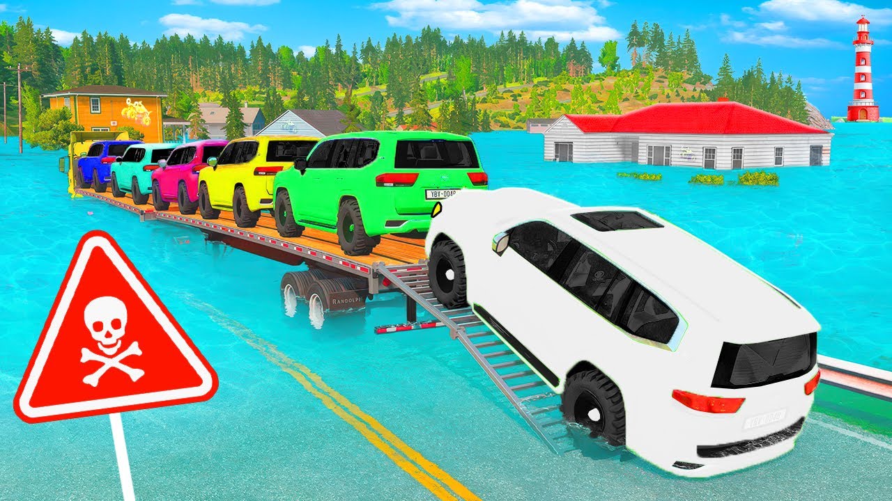 Happy Cars & Trucks vs Speed Bumps – Funny Weird Crashes – BeamNG Ep.13 💣