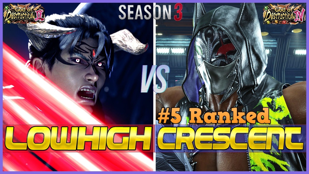 T8 S3 ▰ CRESCENT (#5 Ranked Armor King) Vs LOWHIGH (Devil Jin) ▰ Tekken 8 High Level Gameplay