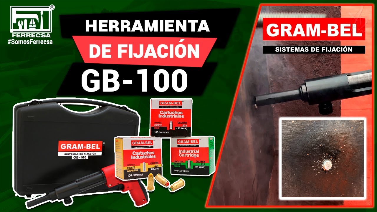 💥PODEROSA Pistola de Fijación GB-100 GRAM-BEL💥 (DEMOSTRACIÓN)