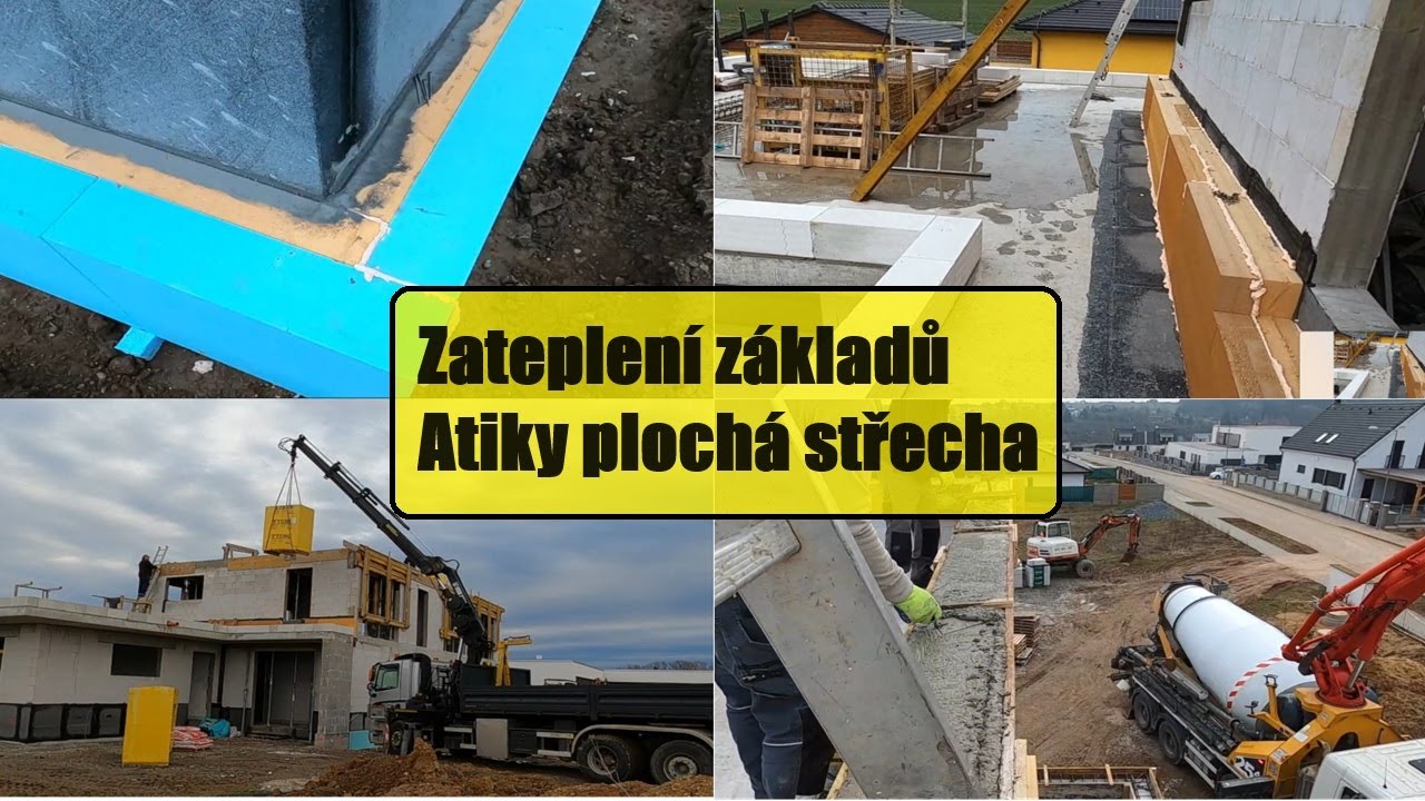 Zateplení základů. Atiky plochá střecha
