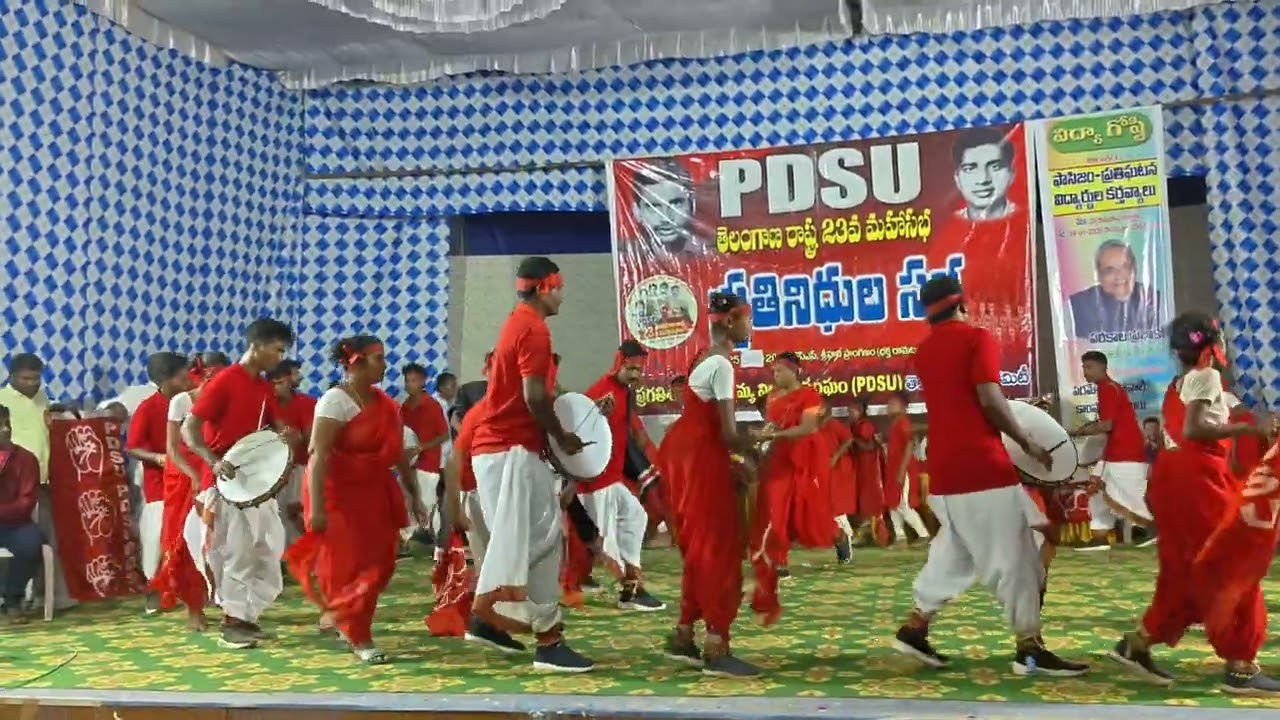 అరుణోదయ కళాకారుల డప్పు డ్యాన్స్ #viplavageethalu #arunodayasong #Pdsu #cpimlmassline 