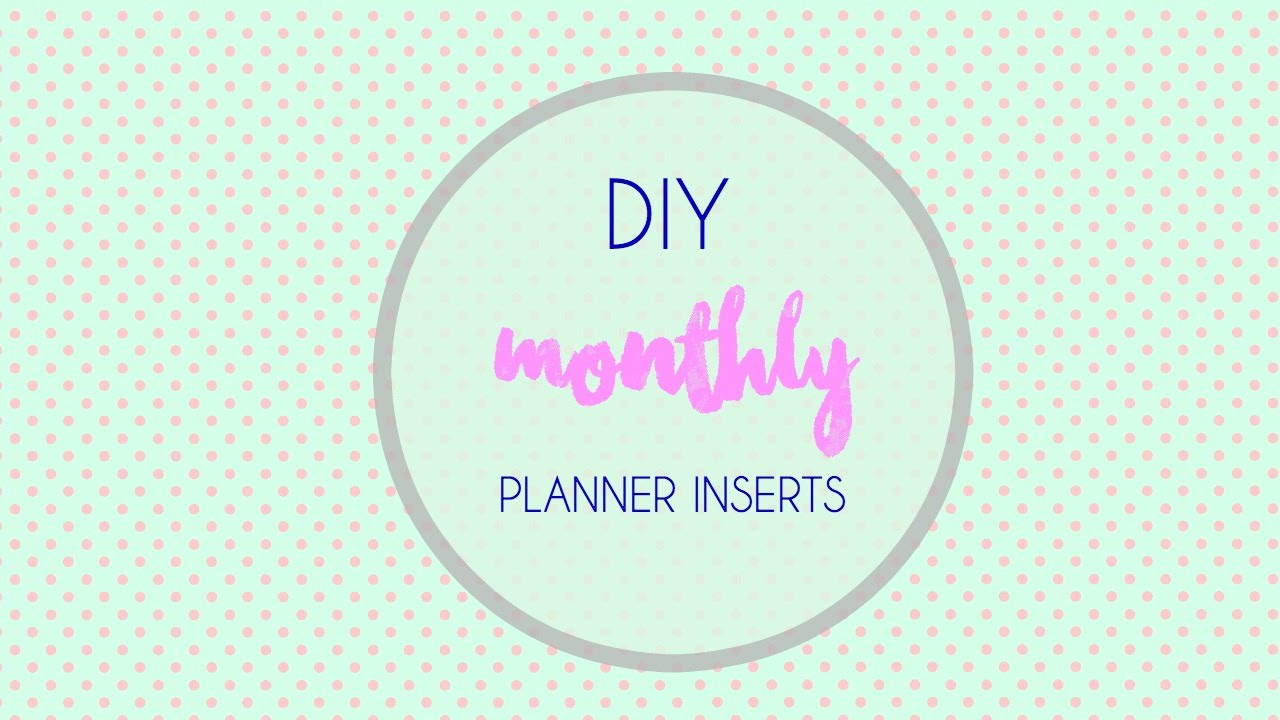 DIY Monthly Planner Inserts| Microsoft Word