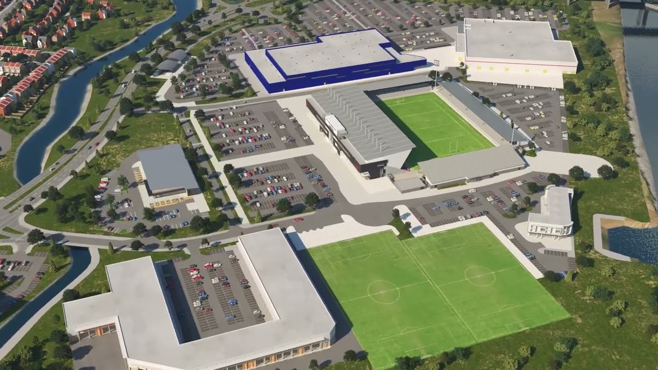 Fly-through of TraffordCity and City Gateway