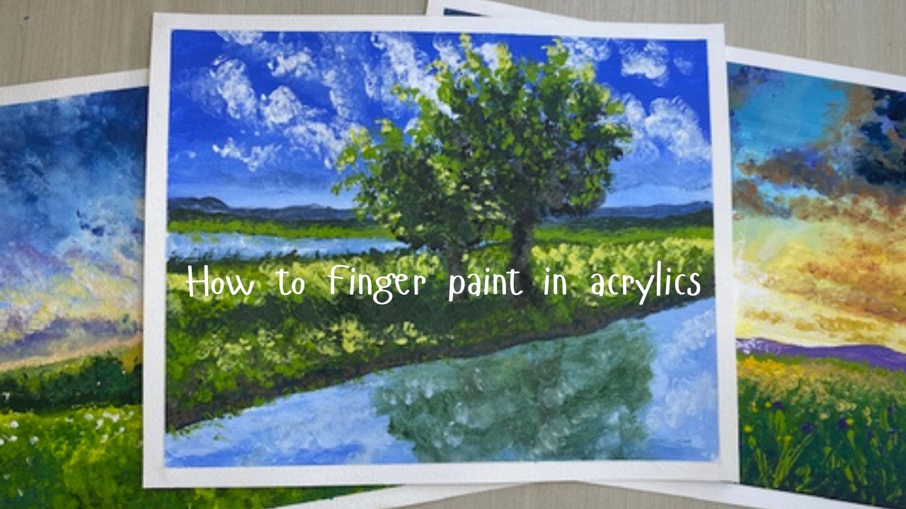 Acrylic finger painting