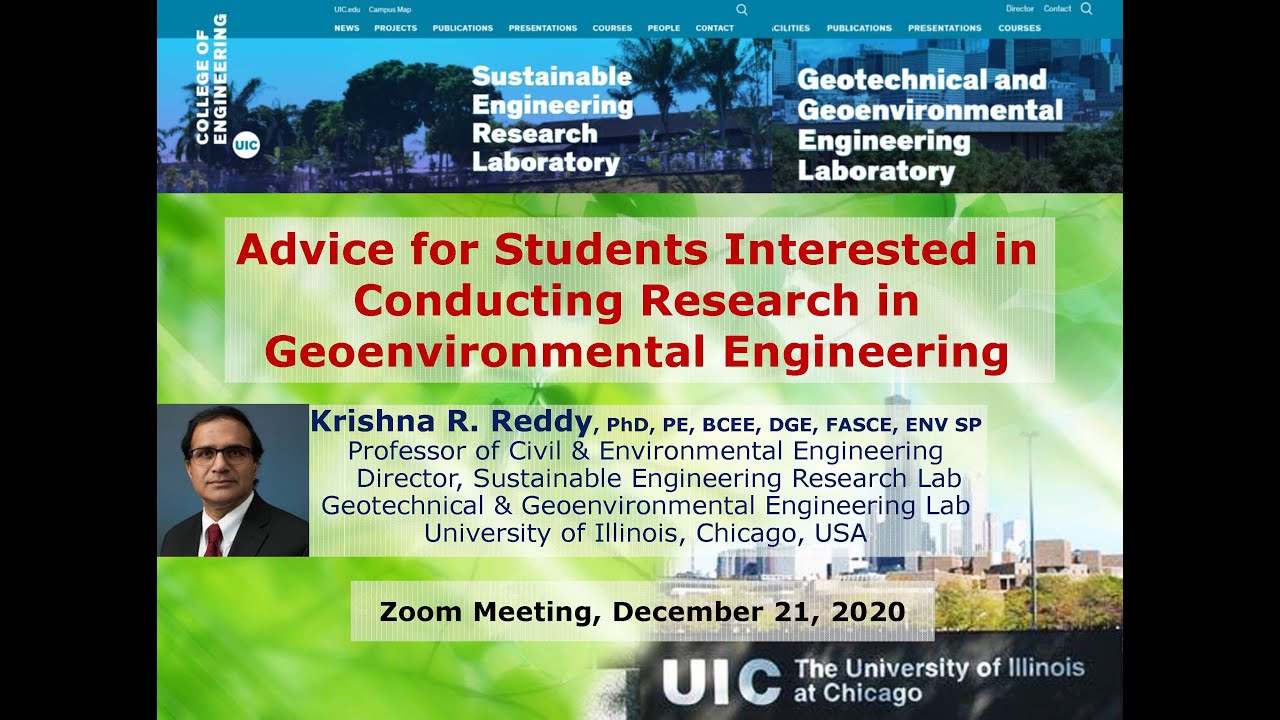 Advice for Students Interested in Conducting Research in Geoenvironmental Engineering