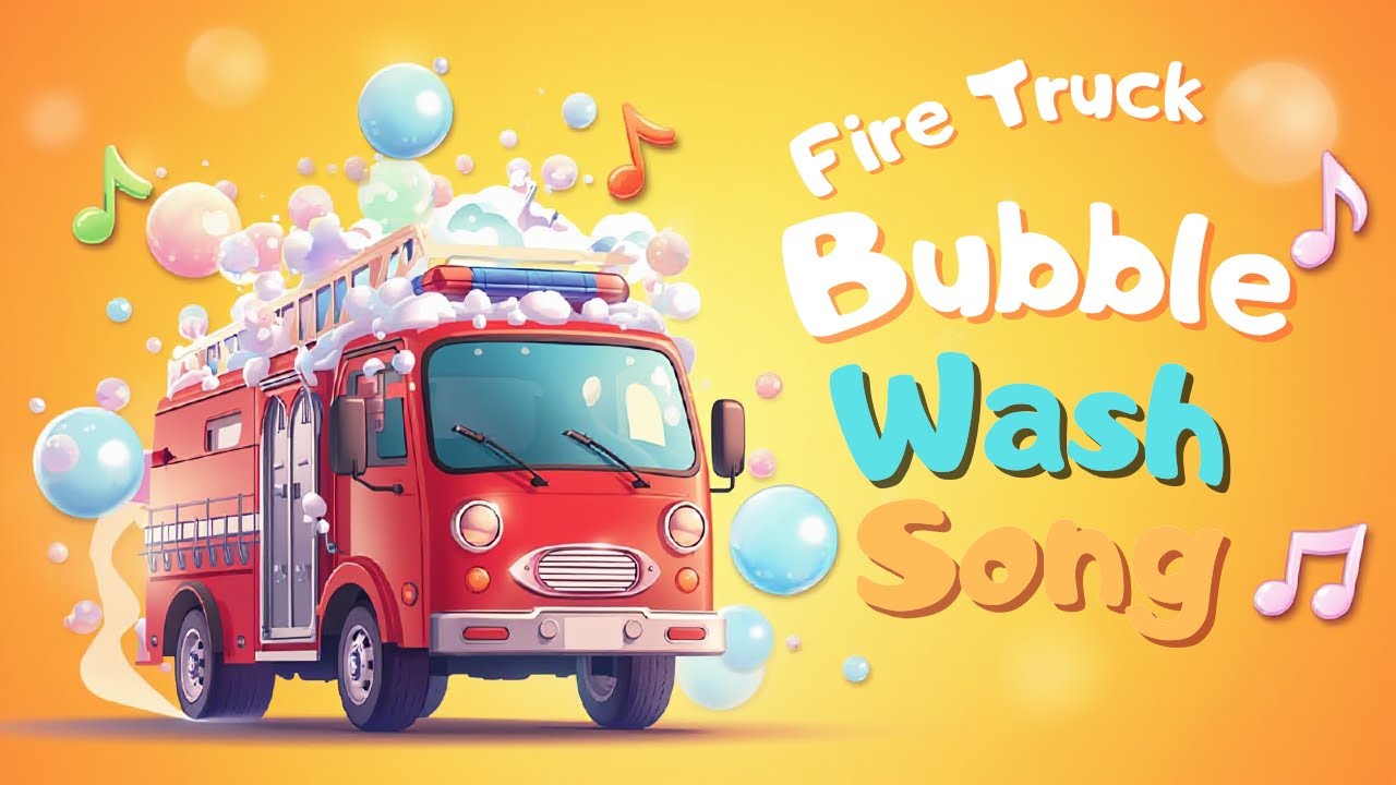 Fire Trucks Bubble Wash | Fun Vehicle Cleaning Song by DodoVerse for Kids