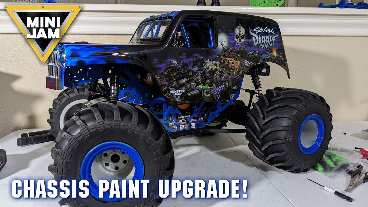 LOSI LMT Son-Uva Digger Chassis Paint Upgrade!
