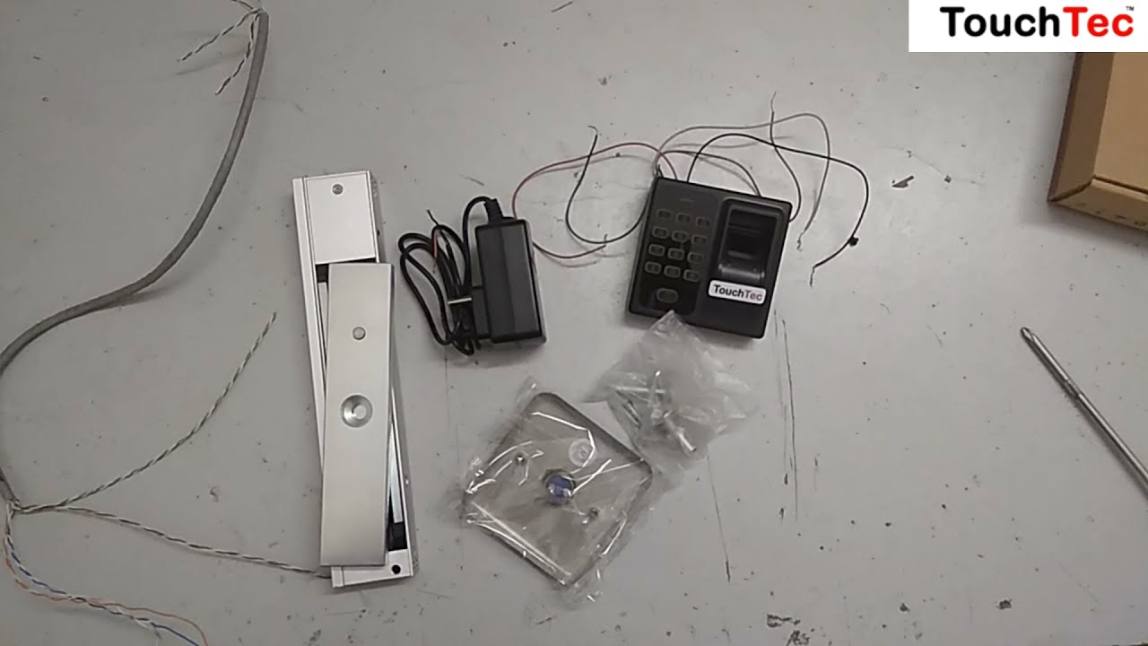 Biometric fingerprint access control & door EM lock system easy installation with connection diagram