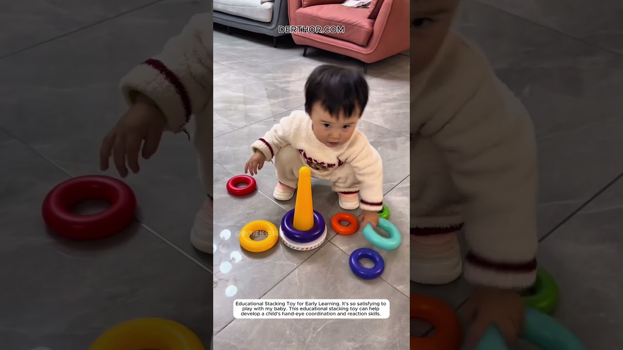 Educational Stacking Toy for Early Learning. It's so satisfying to play with my baby.