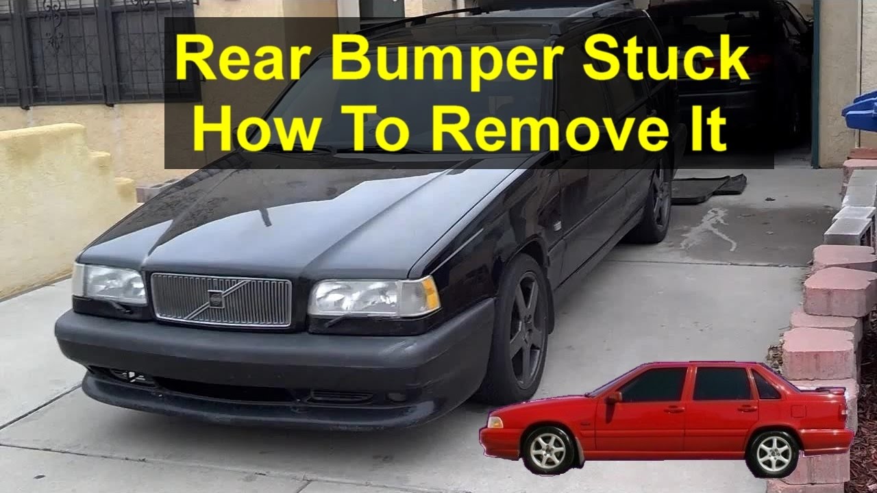 How to remove a stuck bumper if the bracket bolts break, rusted. Volvo 850, S70, V70, etc. - REMIX