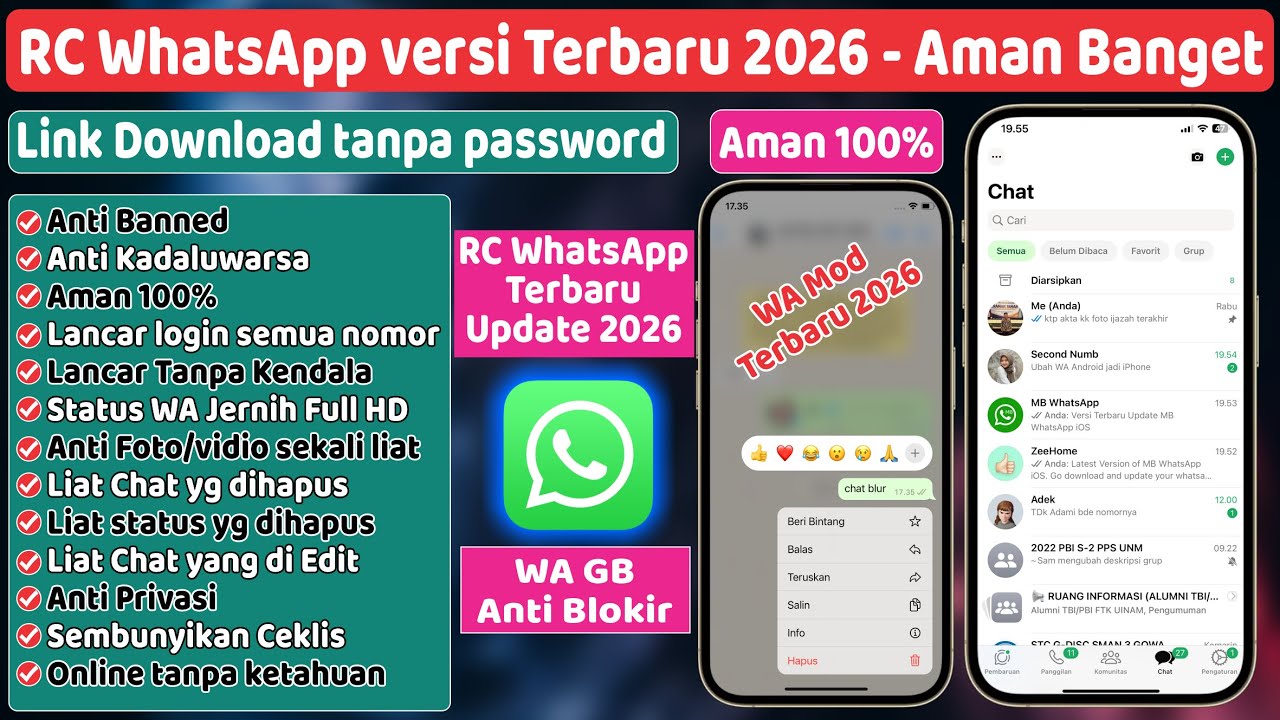 Последнее обновление WhatsApp RC v10.61 2026 ⚡ Безопасный WA Mod для всех Android-устройств