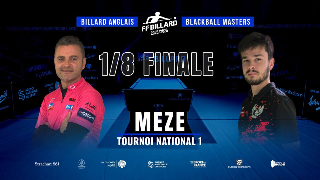 🎱 BILLARD ANGLAIS BLACKBALL - MASTERS 25/26 &ndash; MASTERS N&deg;1 &ndash; 1/16 Finale