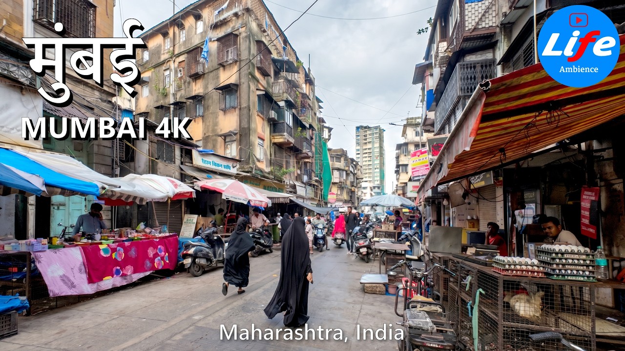 MUMBAI DONGRI 🇮🇳 Real Old Mumbai Walking Tour 4K