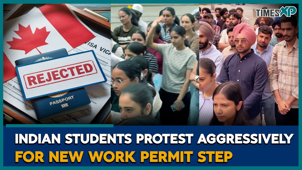 Indian Students Protest for Canada Work Permits In | Indians In Canada | Canada Immigrations