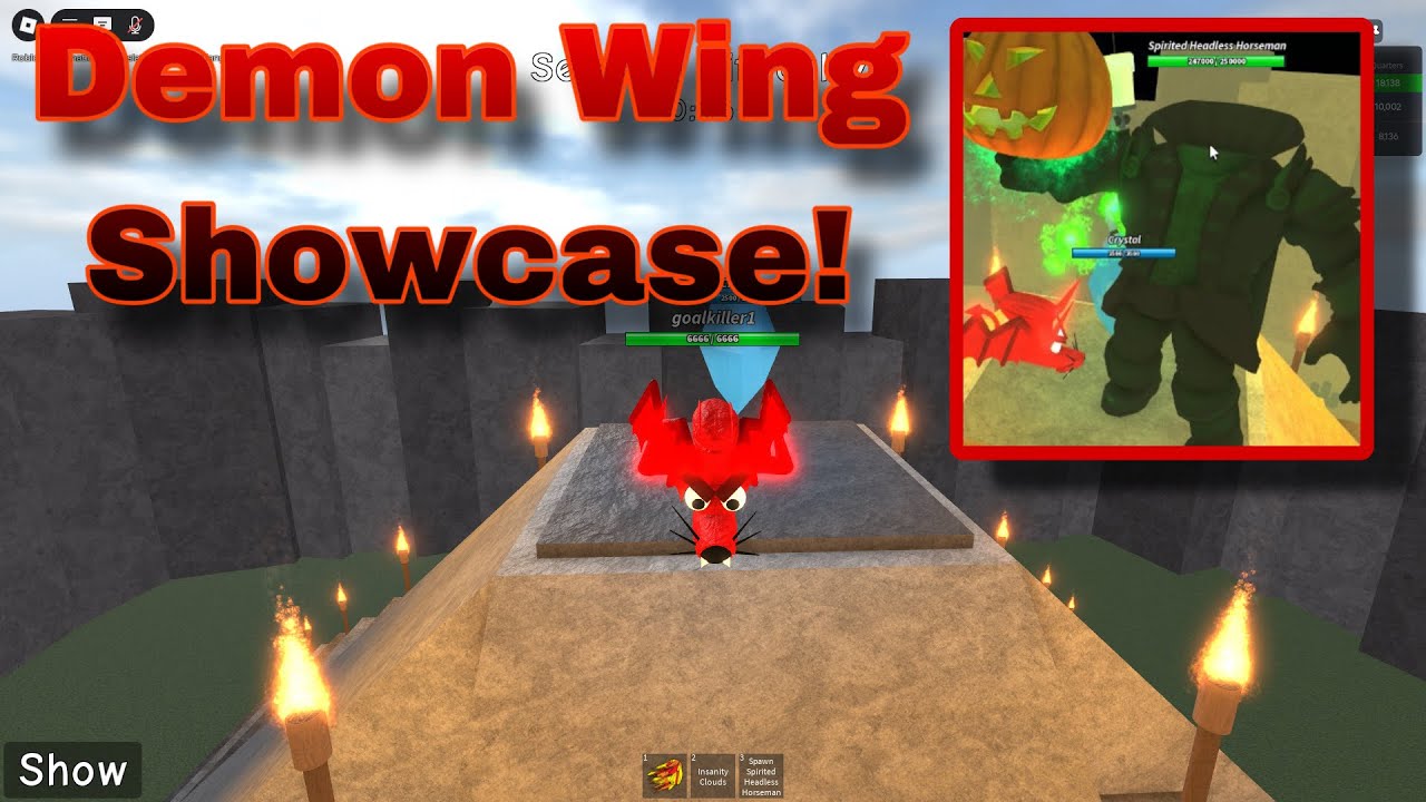 Demon Wing Showcase | Baldis Sword fight
