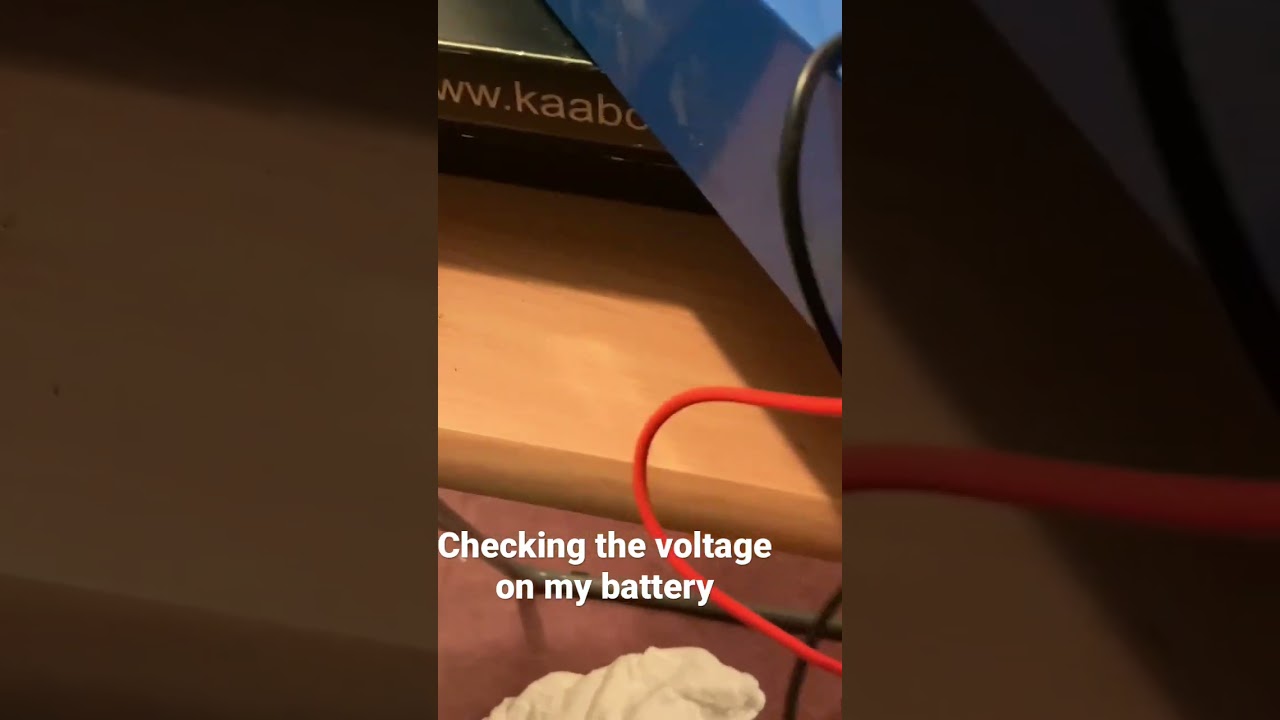 Checking how much voltage is left in my battery for my scooter.