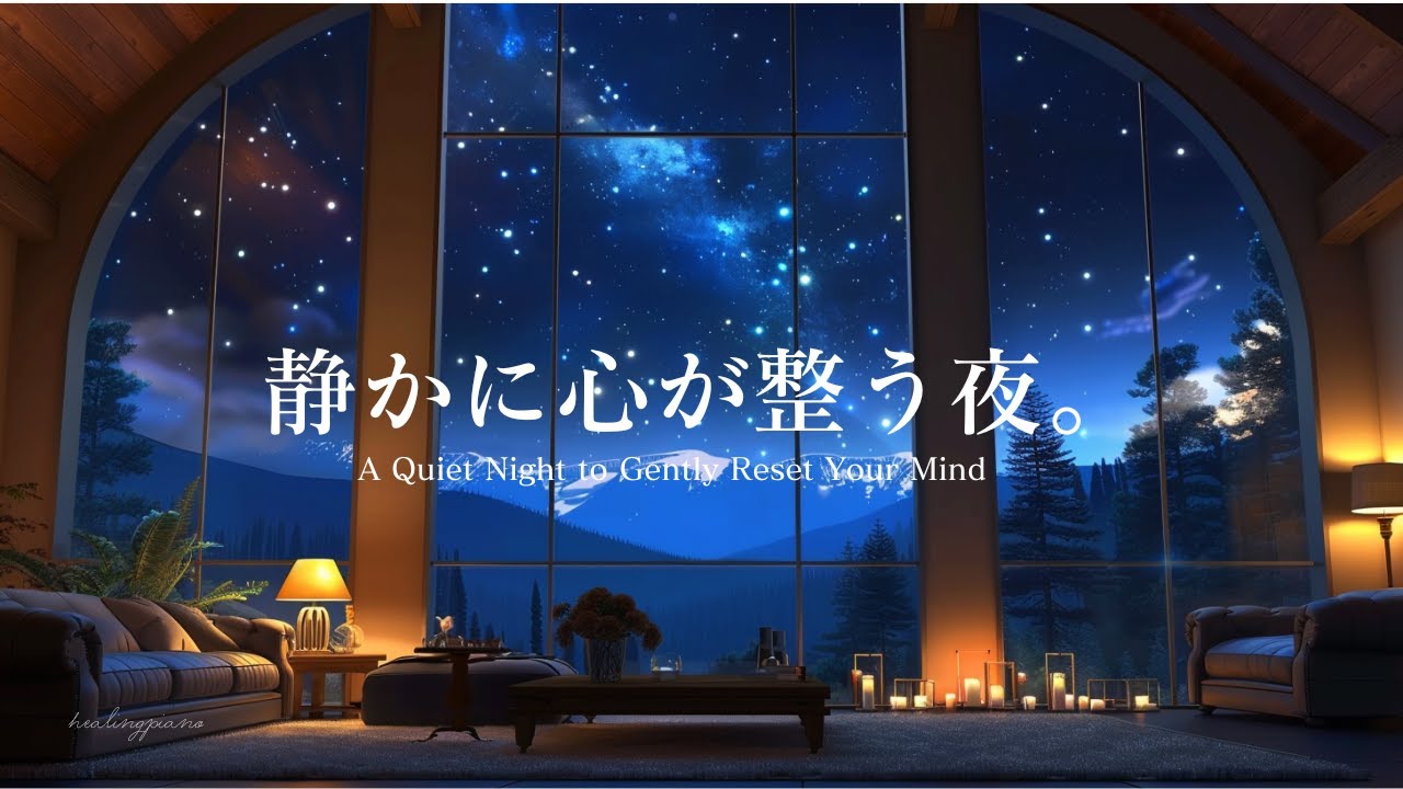 【癒しのピアノBGM】静かに心が整う夜 |A Quiet Night to Gently Reset Your Mind