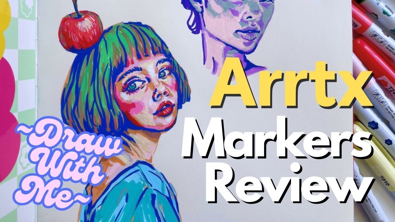 Draw a cute portrait with me & trying out new Arrtx acrylic markers
