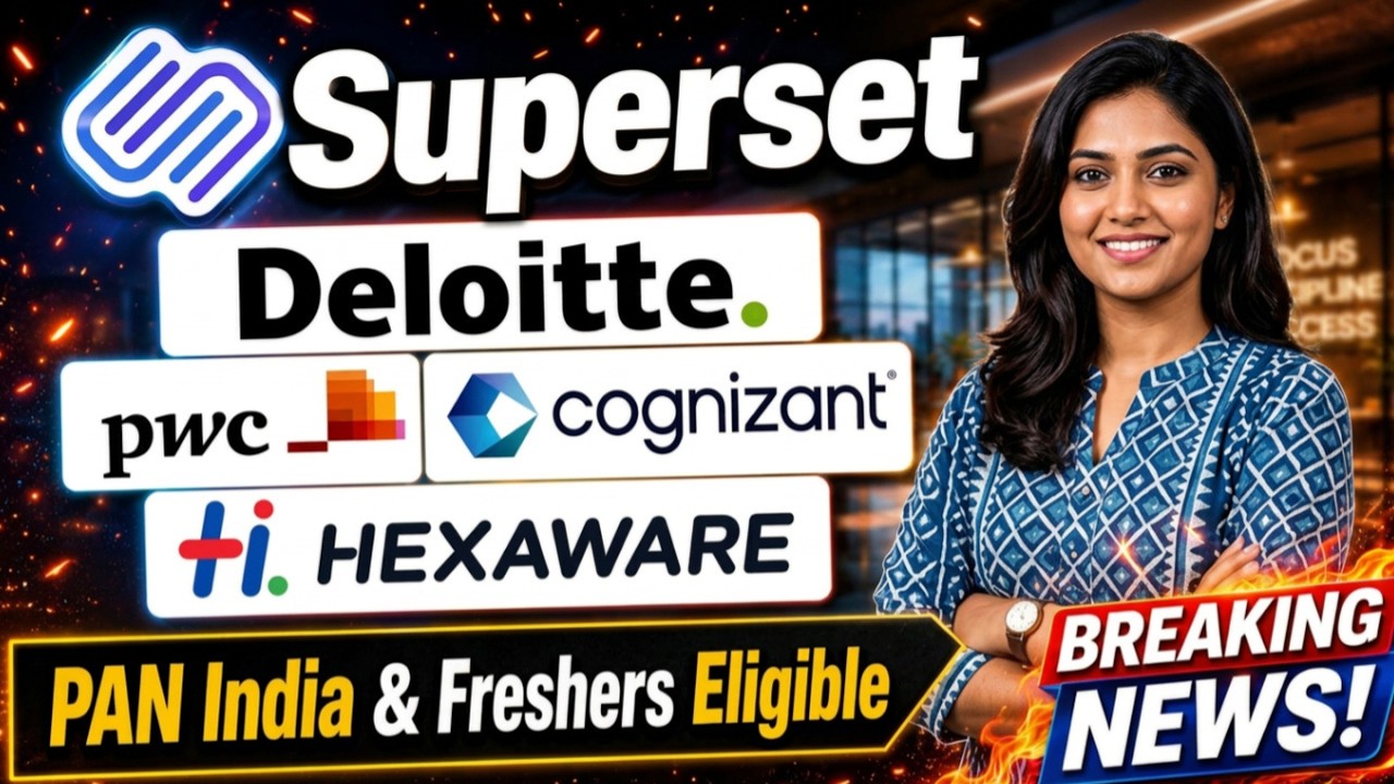 Superset Mass Hiring 2026 | Deloitte + PwC + Cognizant Latest Jobs | Freshers Jobs
