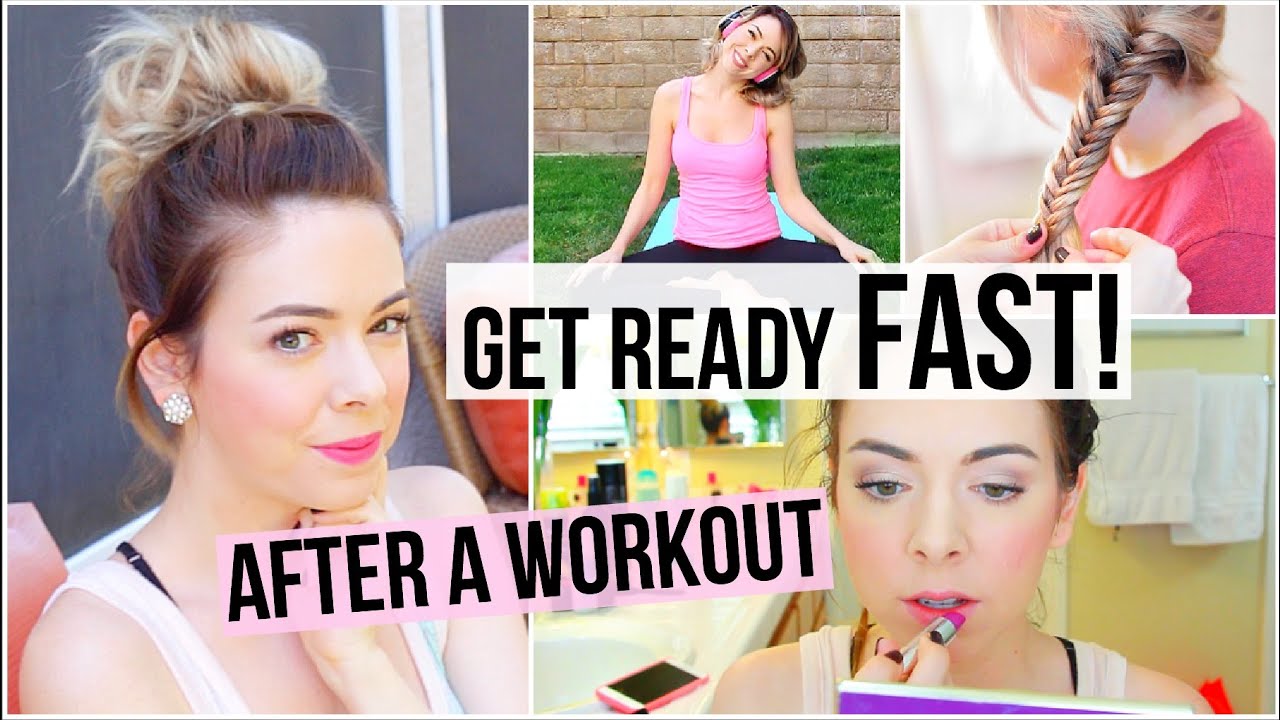 Get Ready Fast After A Workout! Hairstyles and Makeup Tips!
