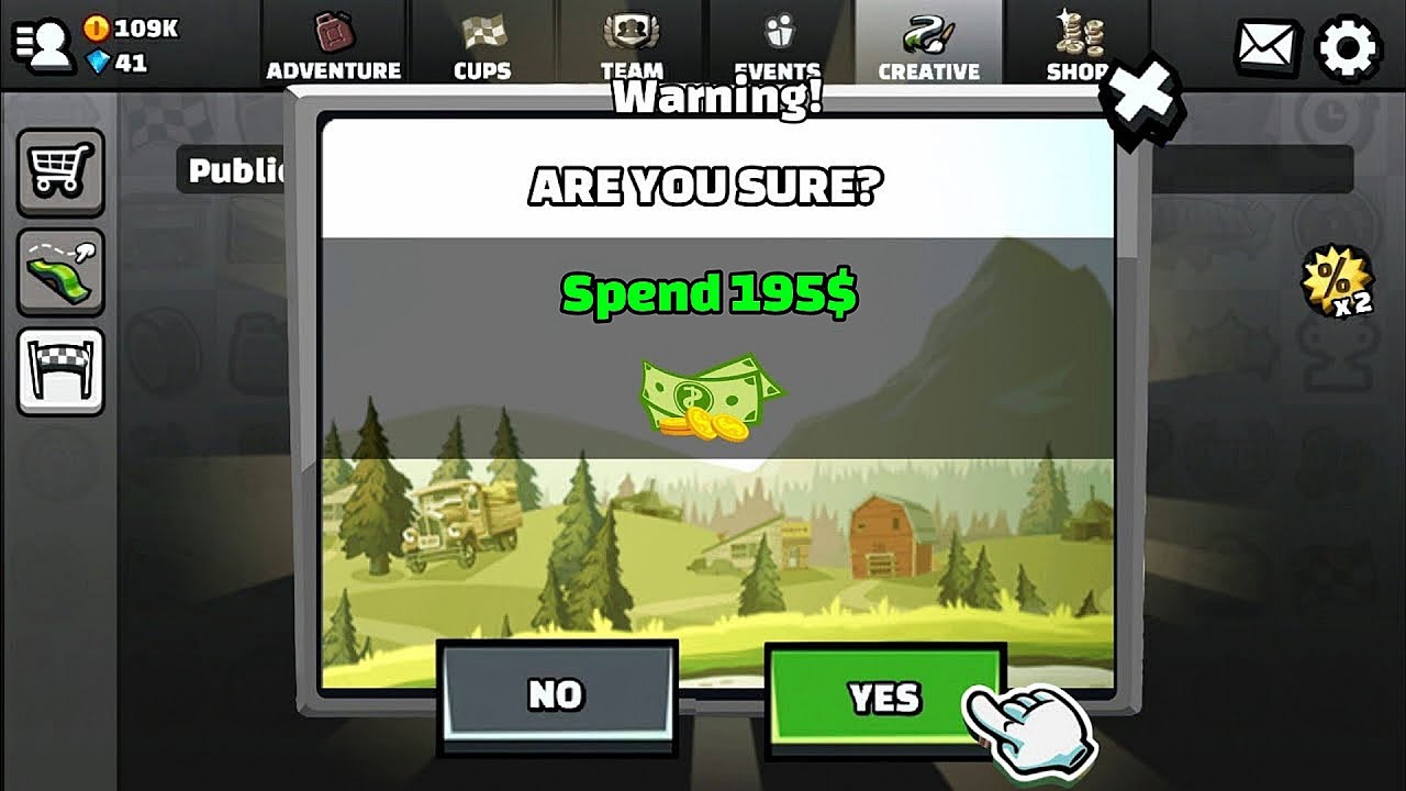 I SPEND 1.95$ IN - Hill Climb Racing 2