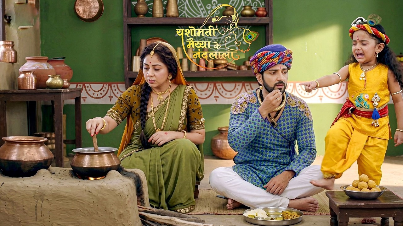 When Krishna insisted on eating gourd vegetable from his mother || Yashomati Maiya Ke Nandlala