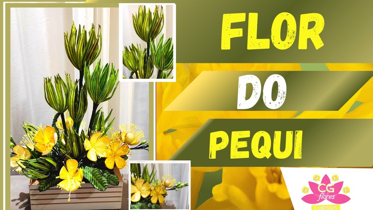 🔸FLOR DO PEQUI COM PAPIROS |COMO FAZER FLORES ARTIFICIAIS REALISTA/CGFLORES